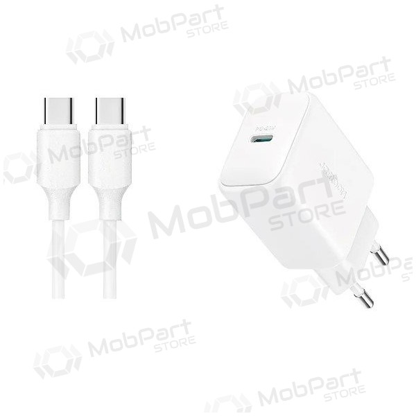 Caricatore Joyroom JR-TCF20 USB-C PD20W + USB-C to USB-C cable 1.0m bianca