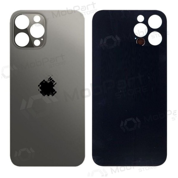 Apple iPhone 12 Pro Max coperchio batteria posteriore (nero) (bigger hole for camera) Apple iPhone 12 Pro Max coperchio batteria posteriore (nero) (bigger hole for camera)