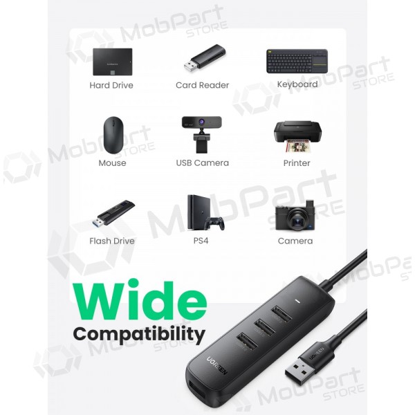 USB šakotuvas Ugreen CM416 USB-A 3.0 to 4xUSB-A 3.0 (10915) nero