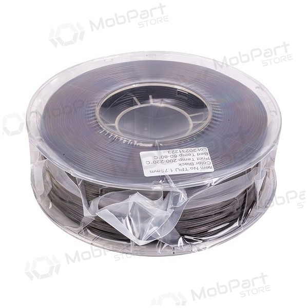 3D spausdinimo plastikas TPU, 1.75mm, 1kg, nero