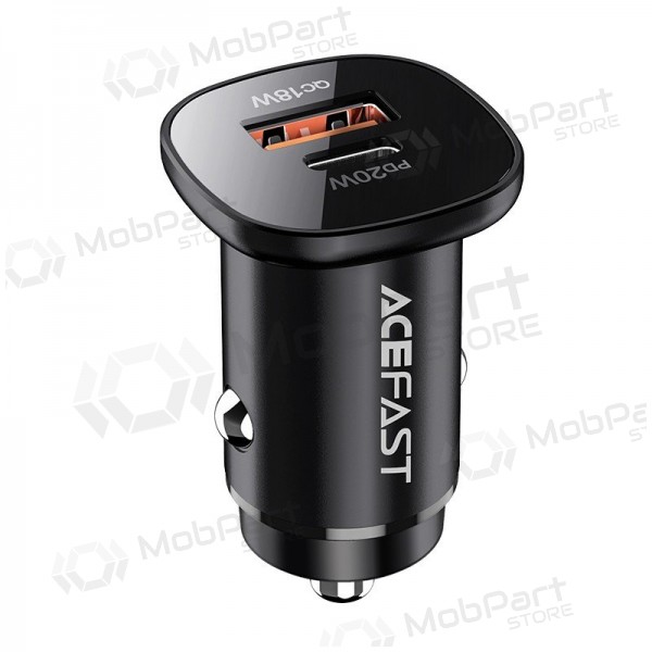 Caricatore automobilinis Acefast B1 Mini 38W USB-C+USB-A nero