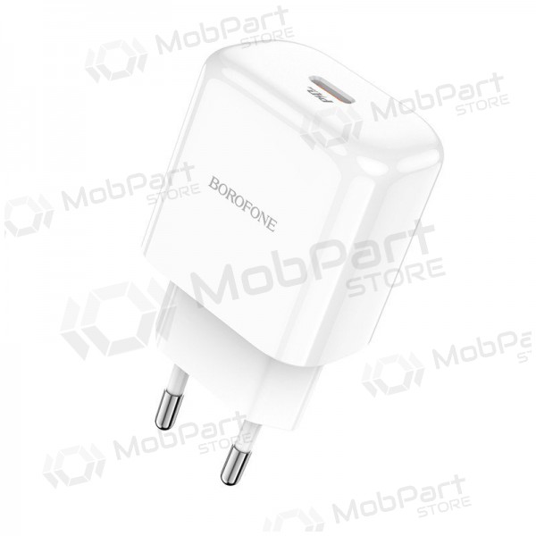 Caricatore Borofone BN3 Type-C QC 3.0, PD 2.0 20W (bianca)