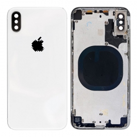 Apple iPhone X coperchio batteria posteriore (d'argento) (usato grade C, originale)