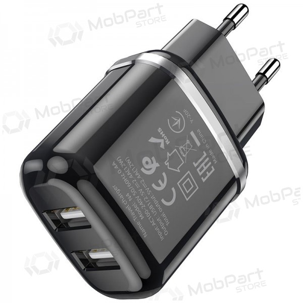 Caricatore Hoco N4 x 2 USB  jungtimis (2.4A) (nero)