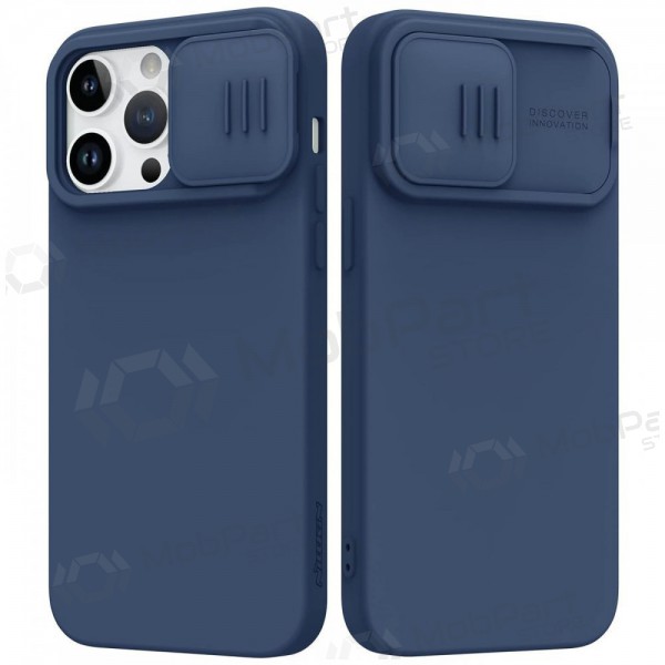 Apple iPhone 15 Pro custodia „Nillkin Silicone“ (blu scuro)