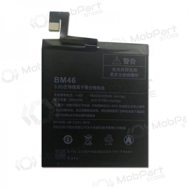 Xiaomi Redmi Note 3 / Note 3 Pro batteria / accumulatore (BM46) (4000mAh) Xiaomi Redmi Note 3 / Note 3 Pro batteria / accumulatore (BM46) (4000mAh)