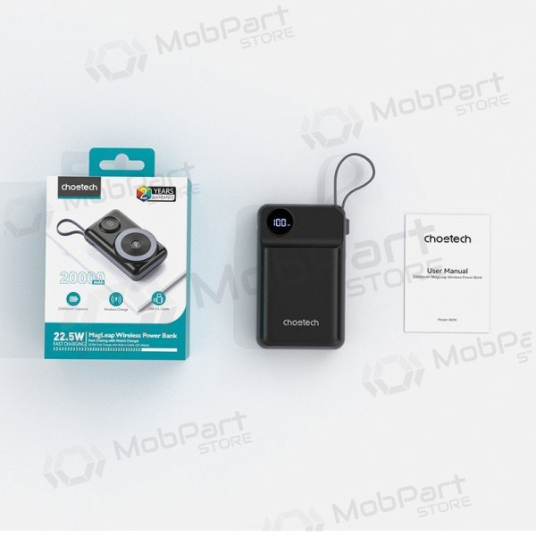 Batteria esterna Power Bank Choetech B696 15W Magsafe 20000mAh nero
