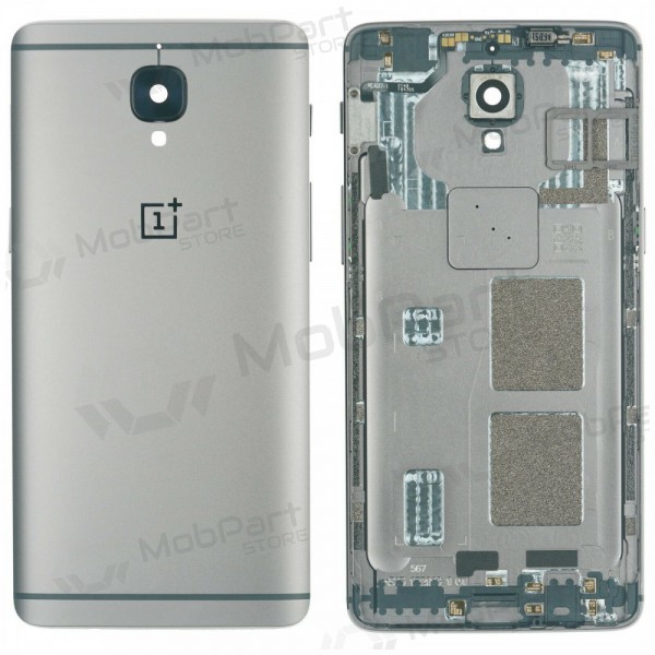 OnePlus 3 / 3T coperchio batteria posteriore (d'argento) (usato grade B, originale) OnePlus 3 / 3T coperchio batteria posteriore (d'argento) (usato grade B, originale)