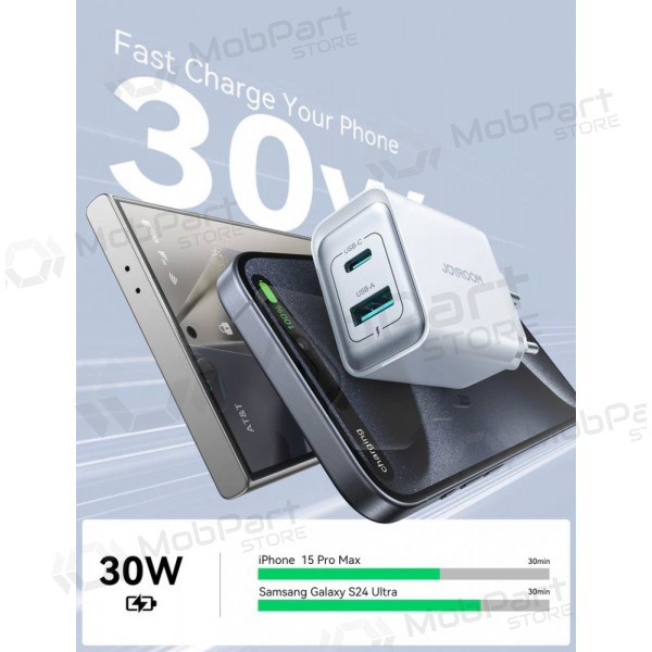 Caricatore Joyroom JR-TCF15 USB-C/USB-A 30W bianca