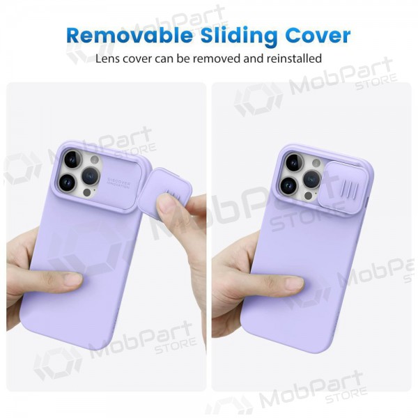 Apple iPhone 15 Plus custodia „Nillkin Silicone“ (šviesiai viola) Apple iPhone 15 Plus custodia „Nillkin Silicone“ (šviesiai viola)