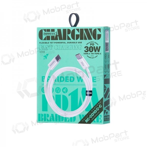 USB cavo Remax RC-C010 USB-C to USB-C 30W 1.0m bianca