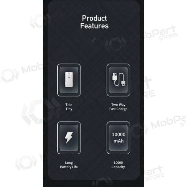 Batteria esterna Power Bank Awei P5K 5V/2.1A 10000mAh nero