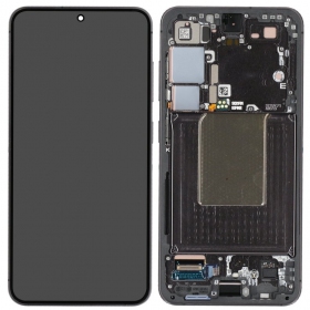 Samsung Galaxy S24 schermo / display (nero) (con una cornice) (originale)