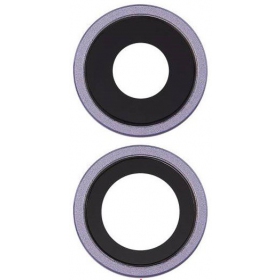 Apple iPhone 11 vetro della fotocamera (2pz) (purpurinis) (con una cornice)