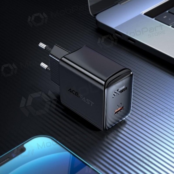 Caricatore buitinis Acefast A1 PD20W USB-C nero