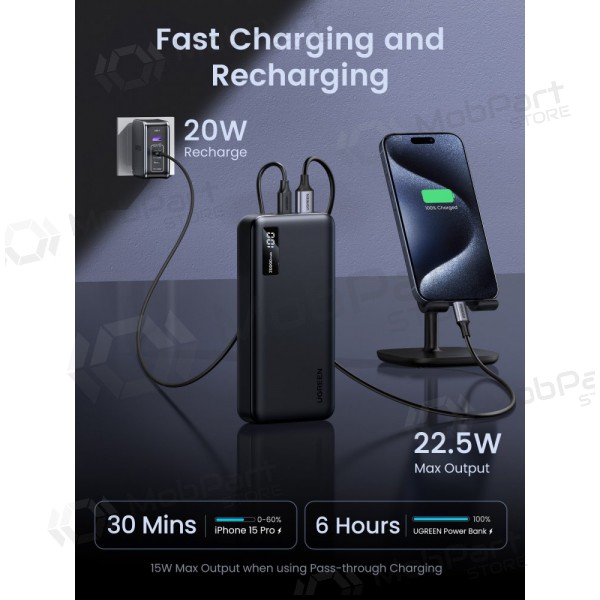Batteria esterna Power Bank Ugreen PB313 20W 20000mAh (25683) nero