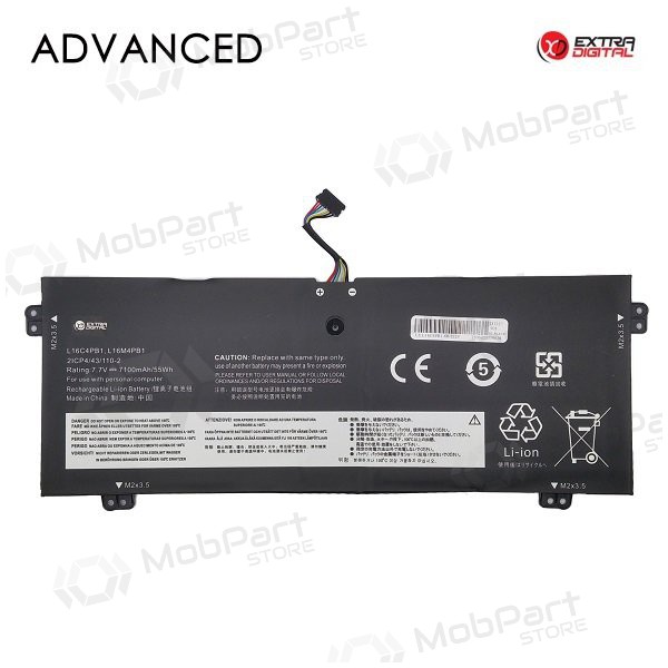 Lenovo L16C4PB1, L16M4PB1, 7100mAh batteria del computer portatile, Advanced Lenovo L16C4PB1, L16M4PB1, 7100mAh batteria del computer portatile, Advanced