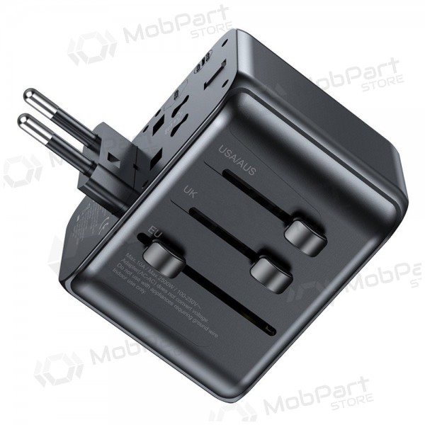 universale kelioninis caricatore Awei C-39 GaN 35W 2xUSB-A/3xUSB-C nero