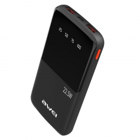 Batteria esterna Power Bank Awei P10K 22.5W 10000mAh nero
