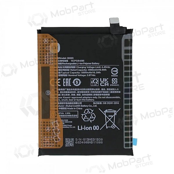 Xiaomi Redmi Note 11, Note 11S batteria, akumuliatorius (BN5D) (originale) Xiaomi Redmi Note 11, Note 11S batteria, akumuliatorius (BN5D) (originale)