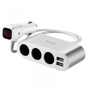 Caricatore per auto - šakotuvas Hoco Z13 2xUSB 3xconnector