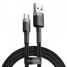 Cavo USB Baseus Cafule Type-C 2.0m 2.0A (grigio-nero) CATKLF-CG1
