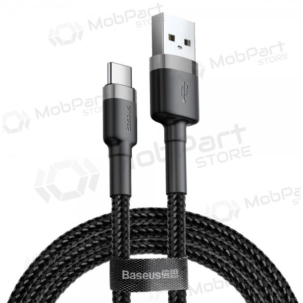 Cavo USB Baseus Cafule Type-C 2.0m 2.0A (grigio-nero) CATKLF-CG1