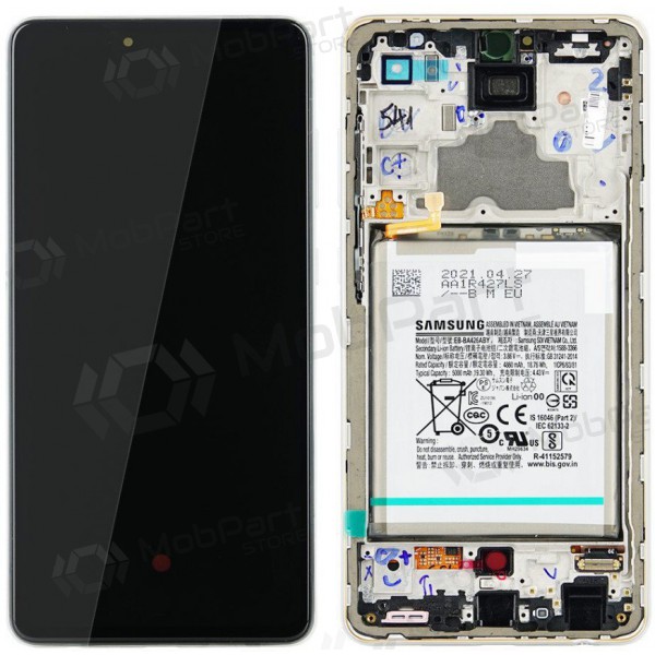 Samsung Galaxy A72 schermo / display (bianca) (con una cornice) (originale) Samsung Galaxy A72 schermo / display (bianca) (con una cornice) (originale)