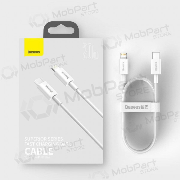 USB cavo Baseus Superior Type-C - Lightning PD 20W 1.0m (bianca) CATLYS-A02