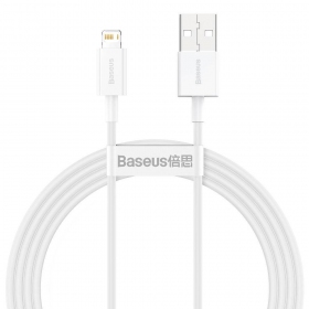 USB cavo Baseus Superior Lightning 2.4A 1.5m (bianca) CALYS-B02