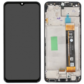 Ekranas Samsung A236 A23 5G su lietimui jautriu stikliuku e rėmeliu Black originale