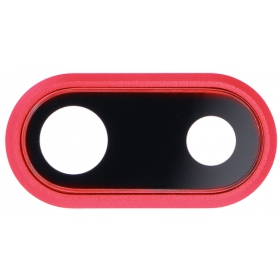 Apple iPhone 8 Plus vetro della fotocamera (rosso) (con una cornice)
