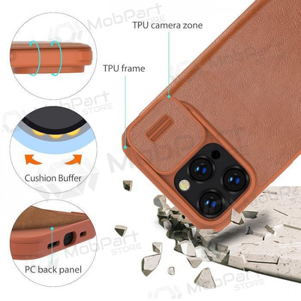 Apple iPhone 14 Pro custodia „Nillkin Leather“ (Marrone)