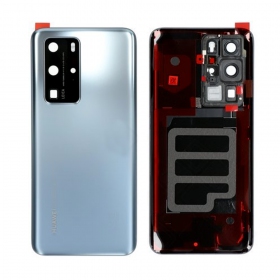 Huawei P40 Pro coperchio batteria posteriore d'argento (Silver Frost) (usato grade A, originale)