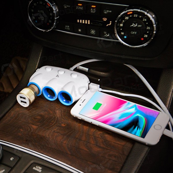 Caricatore per auto - šakotuvas Hoco C1 2xUSB 3xconnector (3.1A) Caricatore per auto - šakotuvas Hoco C1 2xUSB 3xconnector (3.1A)