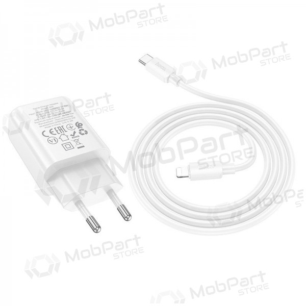 Caricatore Hoco N60 20W GaN USB-C + USB-C to Lightning cable 1.0m bianca