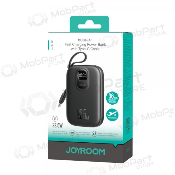 Batteria esterna Power Bank Joyroom JR-PBF17 22.5W with USB-C cable 10000mAh nero Batteria esterna Power Bank Joyroom JR-PBF17 22.5W with USB-C cable 10000mAh nero