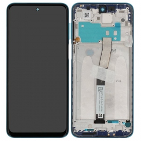 Xiaomi Redmi Note 9 Pro / Note 9S schermo / display (blu) (con una cornice) (Premium)