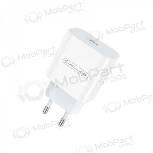 Caricatore Jellico AK180 20W USB-C + USB-C to Lightning cable 1.0m bianca