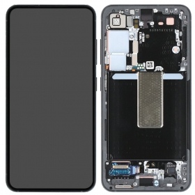 Samsung Galaxy S23 schermo / display (nero) (con una cornice) (originale)