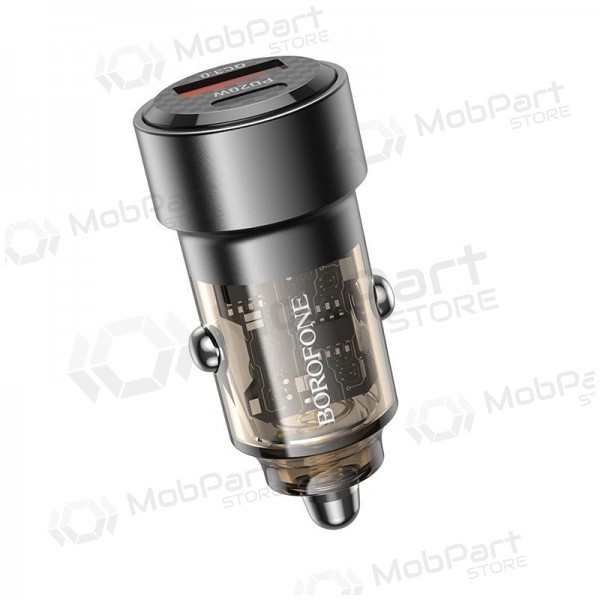 Caricatore automobilinis Borofone BZ20 PD20W+QC3.0 38W nero