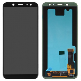 Samsung A600 Galaxy A6 (2018) schermo / display (nero) (service pack) (originale)