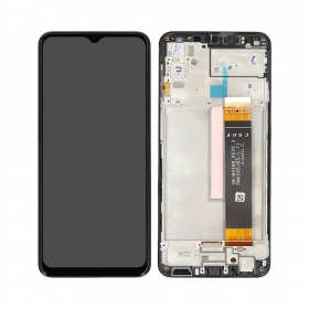 Samsung Galaxy M23 schermo / display (nero) (con una cornice) (originale)