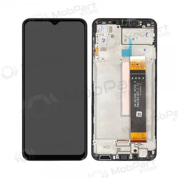 Samsung Galaxy M23 schermo / display (nero) (con una cornice) (originale)