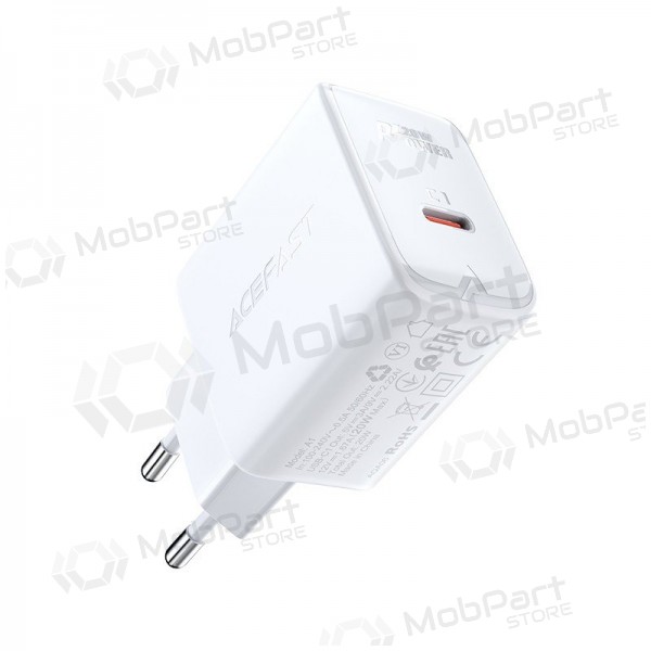 Caricatore buitinis Acefast A1 PD20W USB-C bianca