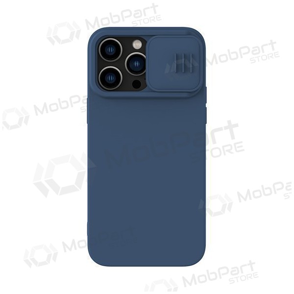 Apple iPhone 15 Pro custodia „Nillkin Silicone“ (blu scuro)