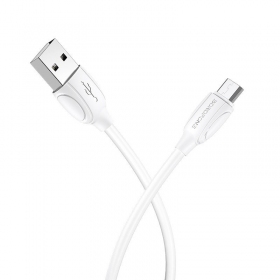 USB cavo Borofone BX19 USB-A to MicroUSB 1.0m bianca