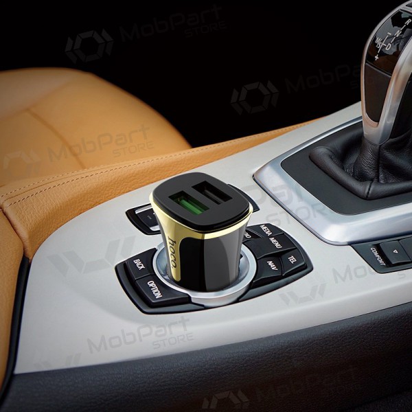 Caricatore automobilinis Hoco Z31 Quick Charge 3.0 (3.4A) x 2 USB (nero)