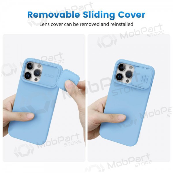 Apple iPhone 15 Pro custodia „Nillkin Silicone“ (azzurro)