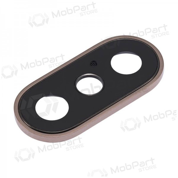 Apple iPhone XS / XS Max vetro della fotocamera (d'oro) (con una cornice) Apple iPhone XS / XS Max vetro della fotocamera (d'oro) (con una cornice)